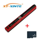 Red with 32G SD Mini Scanner portatif 900DPI écran LCD Format JPG/PDF Document Image A4 Scanner de livre avec carte Flash Micro SD/TF 32G