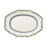 Villeroy & Boch French Garden Green Line Plat ovale, 37 cm, Porcelaine Premium, Blanc/Vert