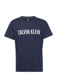 S/S Crew Neck *Villkorat Erbjudande Underwear Night & Loungewear Pyjama Tops Blå Calvin Klein