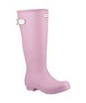 Hunter Womens Original Tall Back Adjustable Patterned Wellingtons - Pink - Size UK 7