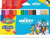 Uteplats Triangulär oljepastellkritor 12 färger Colorino Kids Mickey