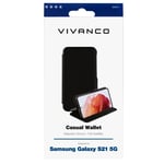 Vivanco Casual Wallet Book Flap Bag Black for Samsung Galaxy S21 5G