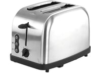Ossian Electric Legacy Toaster – Traditional 900W Two Slice Stainless Steel Small Home Kitchen Appliance with Glossy Metallic Colour Finish and 6 Settings, Reheat Defrost Cancel Functions (Quartz)