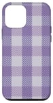 Coque pour iPhone 12 mini Motif à carreaux vichy violet lavande