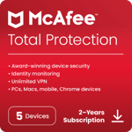 McAfee Total Protection, 5 Devices 2 Years