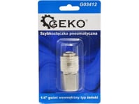 Geko Female Type Pneumatic Connector 1/4" Inlet (Blister) (10/100) G03412 Geko