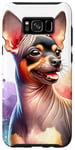 Coque pour Galaxy S8+ Illustration aquarelle chien orchidée inca péruvienne
