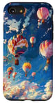 Coque pour iPhone SE (2020) / 7 / 8 Ballons à air chaud de style impressionniste planant à travers les nuages