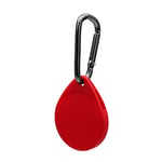 SAITS Compatible for Apple AirTag 2021 Silicone Case with Keychain, Professional AirTag Carrier Teardrop-Shaped. (Red)