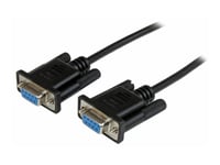 Startech.Com 1 M Svart Db9 Rs232 Seriell Nollmodemskabel F/F - Nollmodemkabel - Db-9 (Hona) Till Db-9 (Hona) - 1 M - Formpressad, Tumskruvar - Svart - För P/N: Pci2s5502, Pex4s953, Pex4s953lp