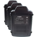 Vhbw - 3x Batterie compatible avec Worx WX176, WX176.3, WX176.9, WX178.9, WX279, WX178, WX178.1, WX279.9 outil électrique (1500 mAh, Li-ion, 18 v)