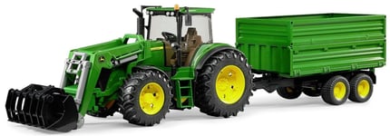 Bruder Traktor John Deere 7930 Frontlastare och Släp 03055