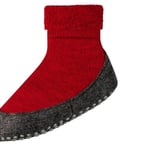 FALKE Unisex Kids Cosyshoe Minis K HP Wool Grips On Sole 1 Pair Grip socks, Red (Fire 8150), 6-7