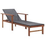 Transat chaise longue bain de soleil lit de jardin terrasse meuble d exterieur resine tressee et bois d acacia massif no