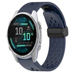 Garmin Fenix 8 AMOLED 43mm Klockarmband i silikon med magnetlås - Blå