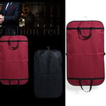 Suit Dress Garment Bag With Clear Window Zipper Pocket Dust Prot Red