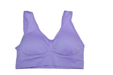 "As Seen On TV" Seamless Leisure Bra Pull On Support Pads Small UK 6-8 Lilac NEW