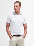 Barbour Tipped Short Sleeve Tailored Polo Shirt - White, White, Size 3Xl, Men