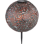 Projecteur de boule de lampe enfichable solaire à led décoration de jardin or antique lampe d'extérieur piquet de sol