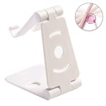 Foldable Phone Stand Holder Universal Cell Phone Stand Multi-Angle Desktop Cradle Adjustable Charging Dock Compatible with Nintendo Switch Tablet iPad iPhone Xs XR 8 X 7 6 6S Plus SE 5 5S 5C (White)