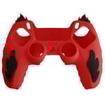 Playstation 5 / PS5 Silikon Skin Skal Fodral Anti-Slip Skydd Flame Design - Röd