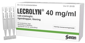 Lecrolyn Ögondroppar Endosbehållare 40 mg/ml 60 x 0,2 ml