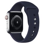 lopolike Compatible avec Apple Watch Band 38/40/41 mm pour homme/femme Bracelet de rechange en silicone souple pour iWatch Series 8 SE 7 6 5 4 3 2 1 (bleu nuit extra long), Bordeaux, 38/40/41mm