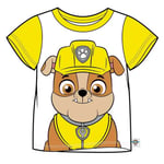 Paw Patrol Boys/girls Rubble Short-sleeved Face T-shirt/top Sizes 2-7 Years