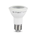 V-Tac 7W LED lampa - Samsung LED chip, PAR20, E27 - Dimbar : Inte dimbar, Kulör : Varm