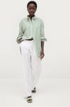 Gina Tricot - Byxor Dina Linen Trousers - Vit