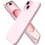 Gummibelagt Stöttåligt Skal iPhone 15 - Rosa