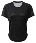 Ronhill T-Shirt Life Agile S/S pour Femme, Femme, RH-005517, Noir/Blanc Brillant., 44