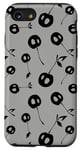 Coque pour iPhone SE (2020) / 7 / 8 Cerises grises cerises mignonnes creusées sans couture