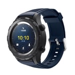 Huawei Watch 2 Pro klockarmband silikon smartklocka texturerad mjuk miljövänlig - Mörkblå