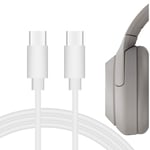 Geekria Type-C Headphones & Earbuds Charger Cable, Compatible with Sony WH-1000XM4 1000XM3 XB910N XB900N CH710N WF-C500 Charger, USB-C to USB-C Replacement Power Charging Cord (4 ft / 120 cm)