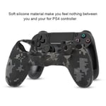 Soft Silicone Sleeve Dustproof Case Handle Cover For PS4 Controller Gray MAI