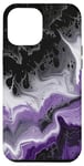 Coque pour iPhone 15 Pro Max Drapeau de la fierté asexuée en marbre | Asexuality Pride Flag Ink Art