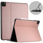 ProCase for iPad Pro 12.9 Case 2020 Release, 4th Generation, Shockproof Folio Cover Slim Lightweight Protective Book Case -Rosegold