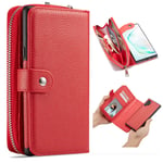 samsung Samsung Note 10 Plus Zipper Wallet Case Red