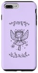 Coque pour iPhone 7 Plus/8 Plus Fée enchantée violette et étoiles fantaisistes