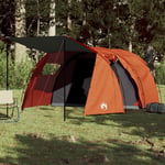4-personers telt 420x260x153 cm 185T taft grå og orange