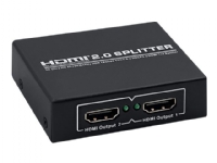 Qoltec HDMI Splitter v.2.0 1x2 - Video/audiosplitter - 2 x HDMI - skrivbordsmodell