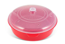 Red 'Microwave Cookware' Dishwasher Safe Round Durable Steamer