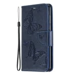 The Grafu Case for Huawei Honor 7C / Huawei Y7 2018, Durable Leather and Shockproof TPU Protective Cover with Credit Card Slot and Kickstand for Huawei Honor 7C / Huawei Y7 2018, Blue