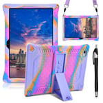 KATUMO 10.1 inch Silicone Case Compatible with Teclast P20HD/M40,Dragon Touch Notepad 102, Blackview Tab 8E Tablet,YESTEL T5, Pritom Tronpad L10, WINNOVO P20, with Stylus Pen Shoulder Strap