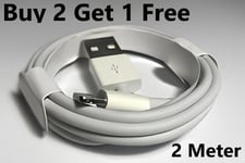 2M Heavy Duty iPhone Charger For Apple Cable USB Lead 12 13 14 15XR 11 Pro Max.