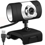 LOMOFI Webcam,480P HD USB Live Streaming Webcam with Built-in Microphone,Plug and Play Video Calling Computer Camera with 360 Degree Adjustable,Manual Focusing,Auto Color Correction for Laptop