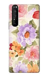 Sweet Flower Painting Case Cover For Sony Xperia 1 III