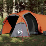 4-personers telt 370x185x116 cm 185T taft grå og orange