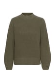 Selected Femme Slfleslie Ls Knit O-Neck B Khaki Green